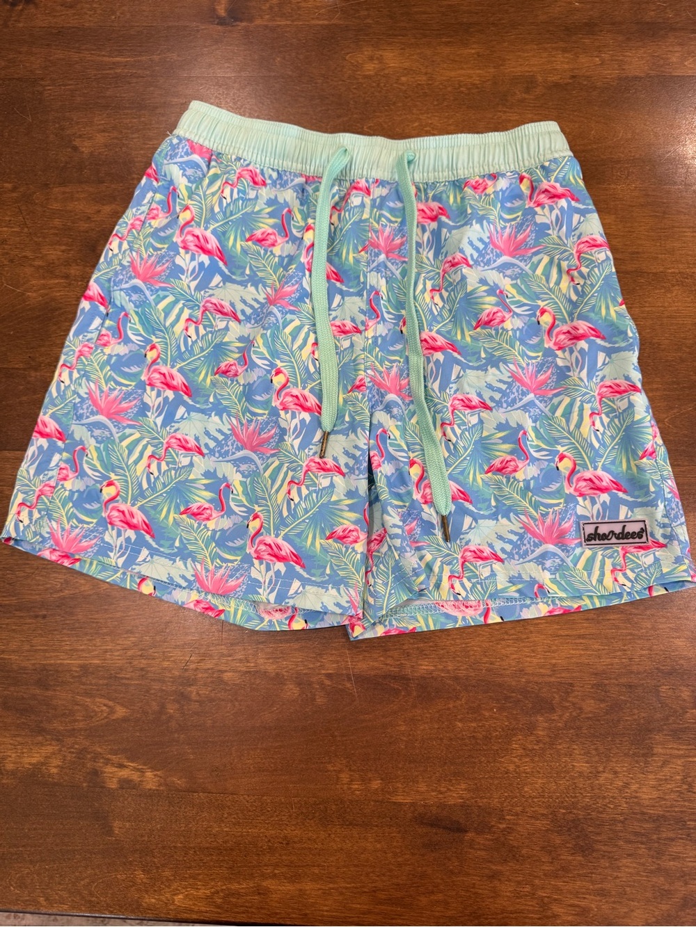 Shordees by Properly Tied Men’s Light Blue Flamingo Hybrid Shorts